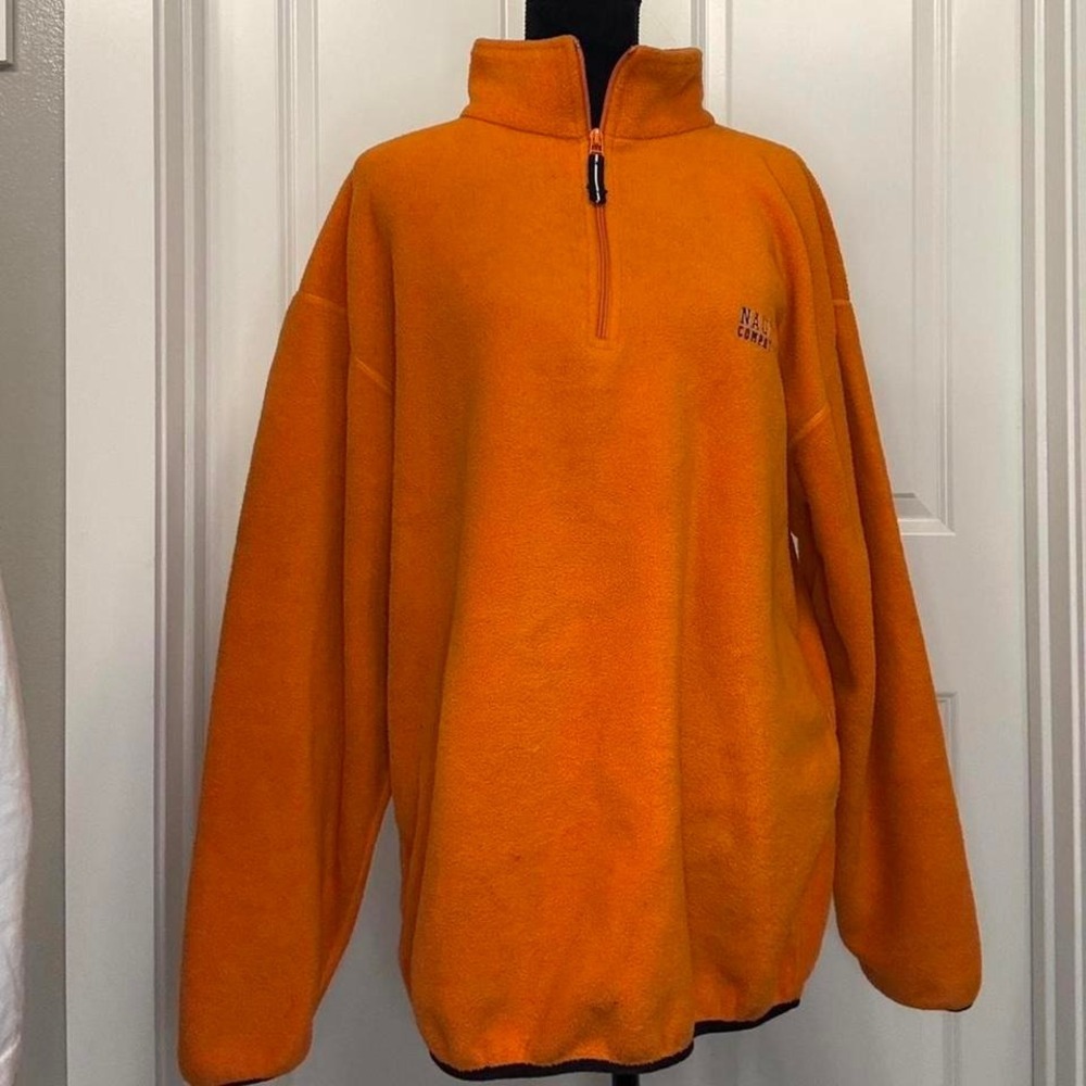 Vintage Nautica Competition Fleece Quarter Zip – Orange – Size‎ L - Picture 2 of 4
